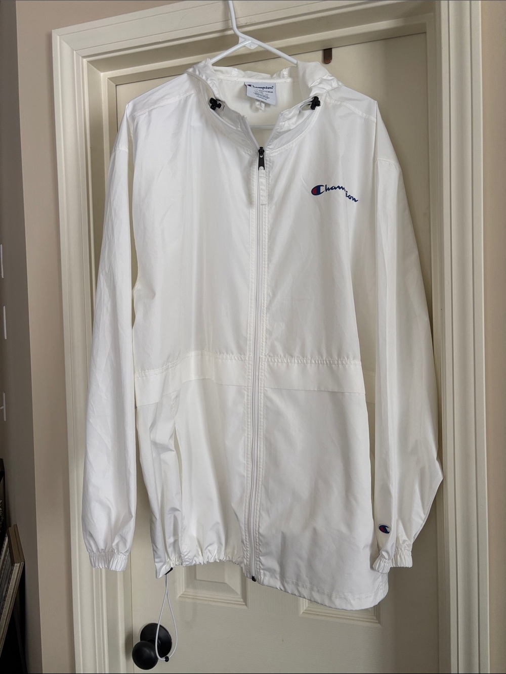 Champion White Men’s Lightweight Hooded Windbreaker XXL